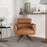 Camila  Tan Leather Lounge Chair