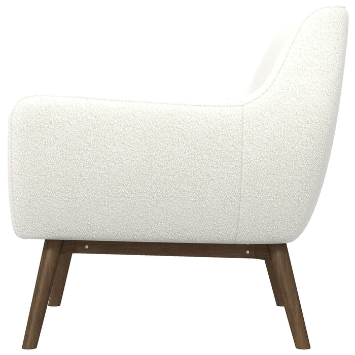 Panom  White Boucle Lounge Chair