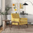 Cole Solid Wood Dark Yellow Velvet Lounge Chair