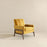 Cole Solid Wood Dark Yellow Velvet Lounge Chair