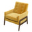 Cole Solid Wood Dark Yellow Velvet Lounge Chair