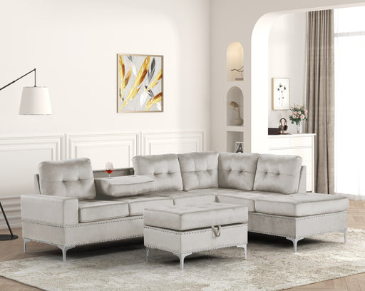 Anserra Reversible Sectional + Ottoman Set