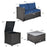 4 Pieces Outdoor Patio Rattan Furniture Set with Loveseat and Storage Box(clearance)