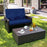 Patio Rattan Daybed with 4-Level Adjustable Backrest and Retractable Side Tray