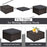 4 Pieces Patio Rattan Furniture Set with Removable Cushions and Pillows