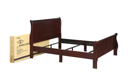 Louis Philippe Panel Sleigh Bed Cherry