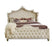 Antonella 5-Piece Eastern King Upholstered Tufted Bedroom Set Ivory and Camel