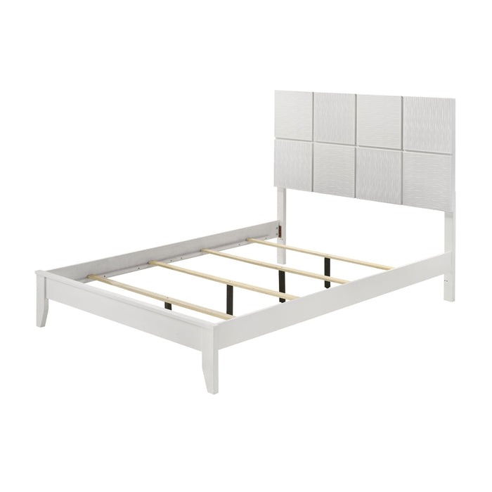 DENKER-EVAN WHITE PANEL BED