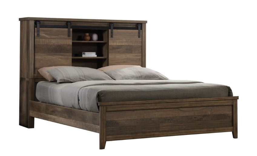 Calhoun Brown Bookcase Panel Bedroom Set