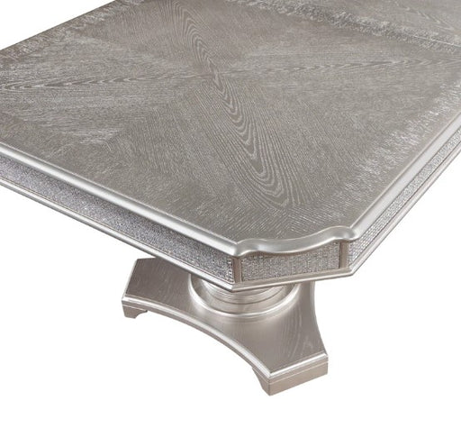 Klina Silver Champagne Double Pedestal Dining Group