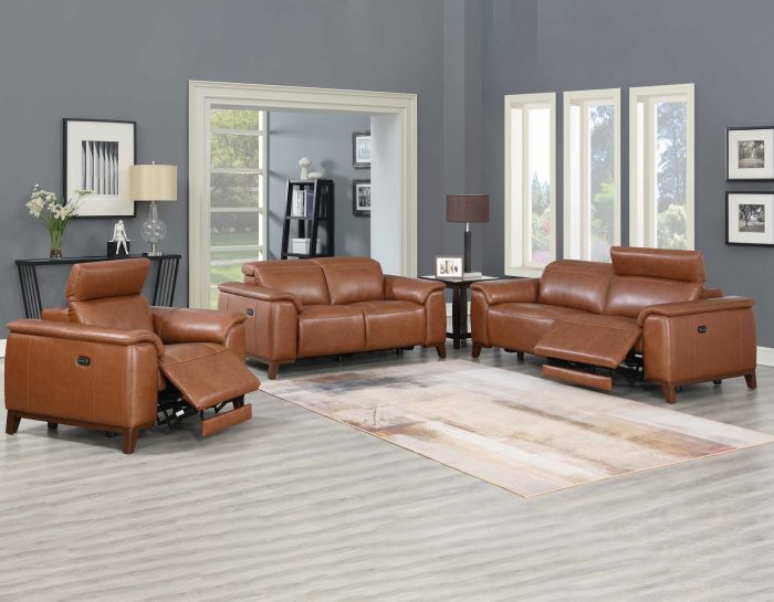 Bergamo Dual-Power Leather Recliner