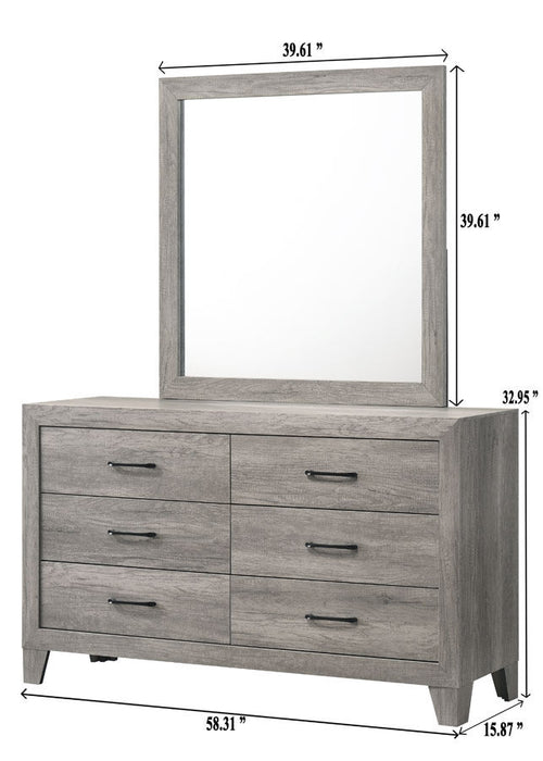 Hopkins 6 Drawer Driftwood Dresser