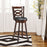 24/29 Inch Counter Height Upholstered Swivel Bar Stool with Cushion Seat