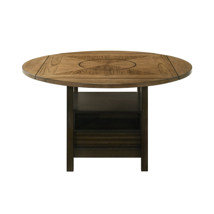 Oakly Counter Height Table with Lazy Susan