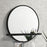 Arini Round Vanity Wall Mirror With Shelf Black