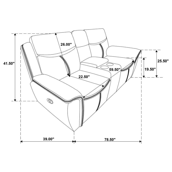 Sloane 3-Piece Upholstered Motion Reclining Sofa Set Blue