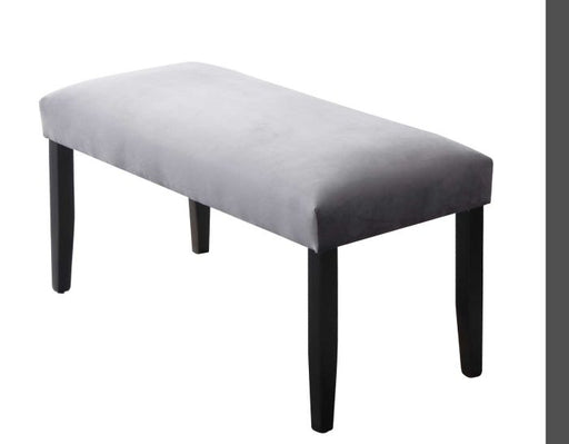 Napoli Dining Bench, Gray Velvet