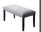 Napoli Dining Bench, Gray Velvet