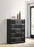 Blacktoft 5-drawer Chest Black