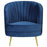 Sophia Upholstered Vertical Channel Tufted Chair Blue