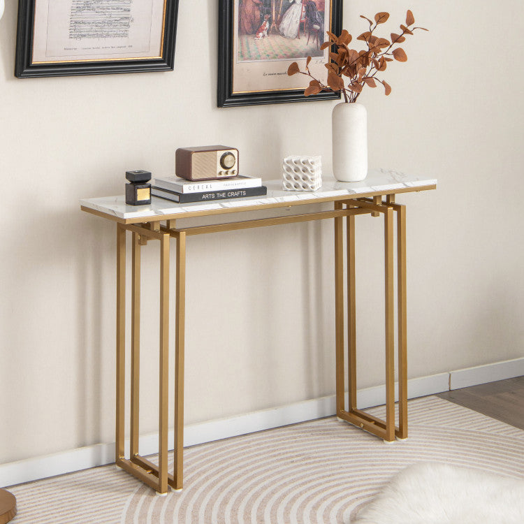 43.5 Inch Console Table with Heavy-duty Metal Frame