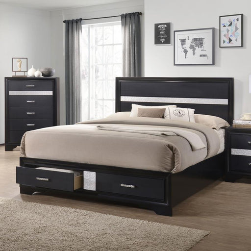 Miranda 2-drawer Storage Bed Black