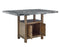 Grayson 60-inch Marble Top Counter Storage Table