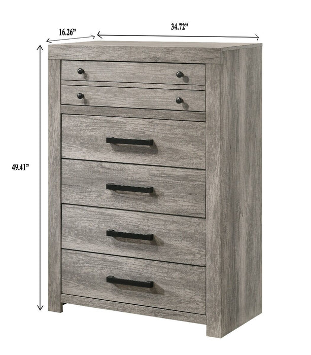 Tundra 5 Drawer Greyish Brown Chest