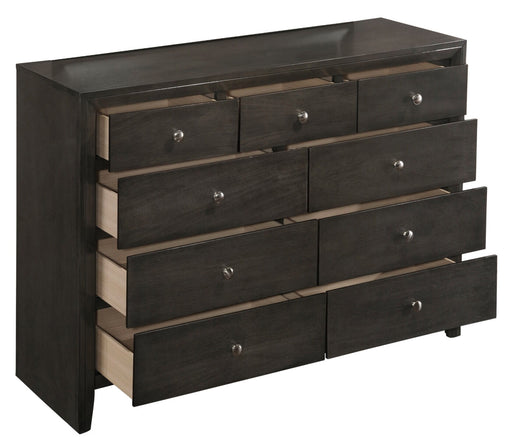 Evan 9 Drawer Grey Dresser