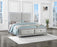 Larue Upholstered Tufted Panel Bed Silver