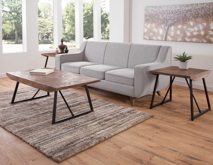 Walden Parquet 3-Piece Occasional Set (Cocktail & 2 End Tables)