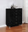 Deanna 5-drawer Rectangular Chest Black