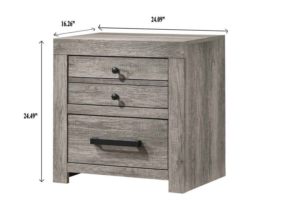 Tundra Greyish Brown Nightstand