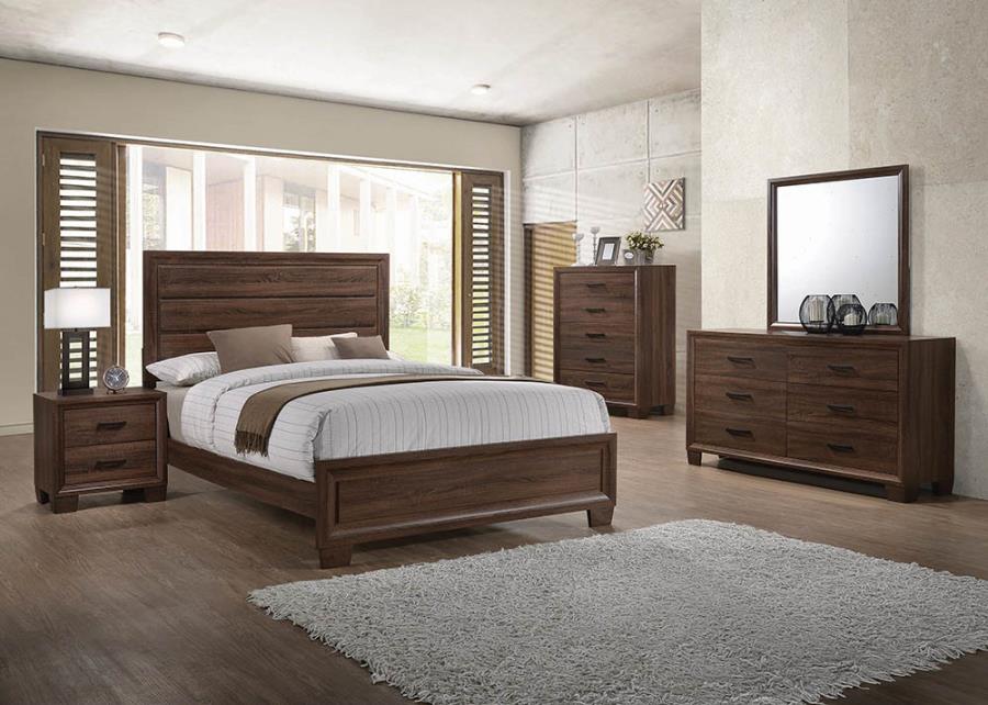 Brandon Panel Bed Medium Warm Brown