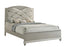 Valiant Champagne Silver Upholstered Panel Bed