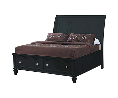 Sandy Beach Storage Bedroom Set With Sleigh Headboard