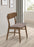 Dortch Dining Side Chair Walnut and Brown (Set of 2)