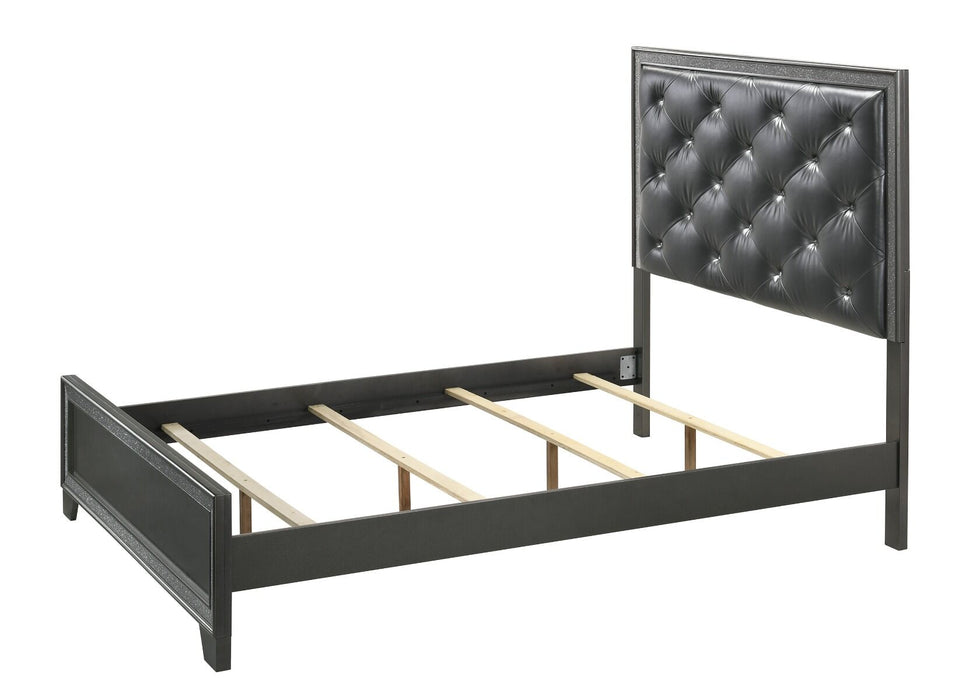 Kaia Gray Panel Bed