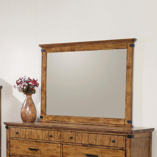 Brenner Rectangular Dresser Mirror Rustic Honey