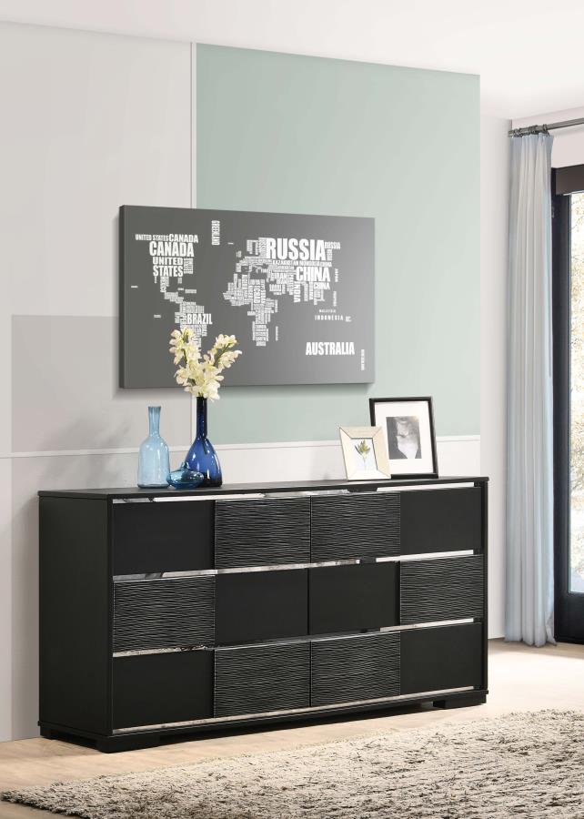 Blacktoft 6-drawer Dresser Black