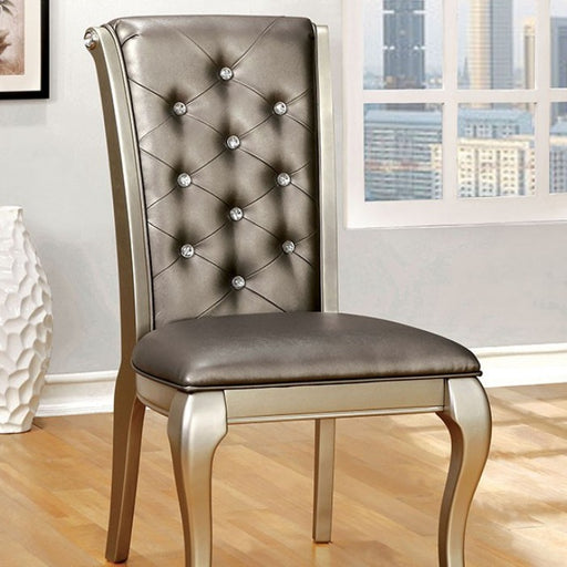 AMINA CHAMPAGNE SIDE CHAIR (2/BOX)