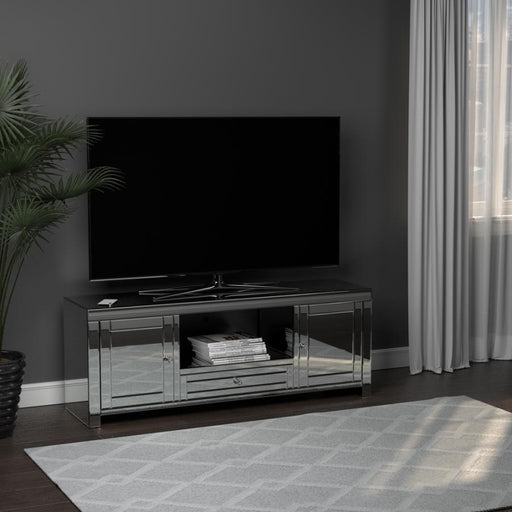 2-Door TV Console Silver