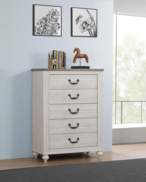 Stillwood 5-drawer Chest Vintage Linen