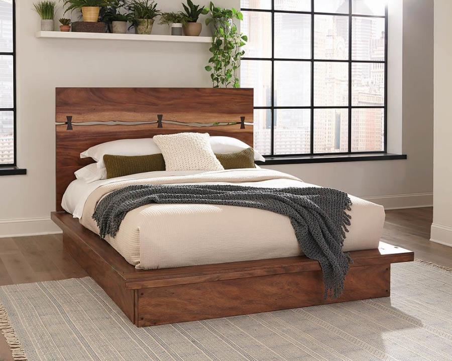 Winslow Bed Smokey Walnut and Coffee Bean