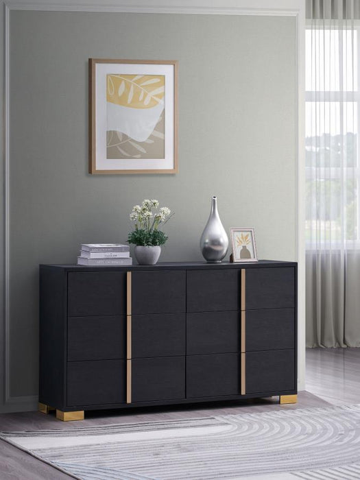 Marceline 6-drawer Dresser Black