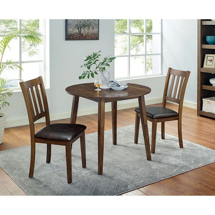 BLACKWOOD 3 PC. ROUND TABLE SET