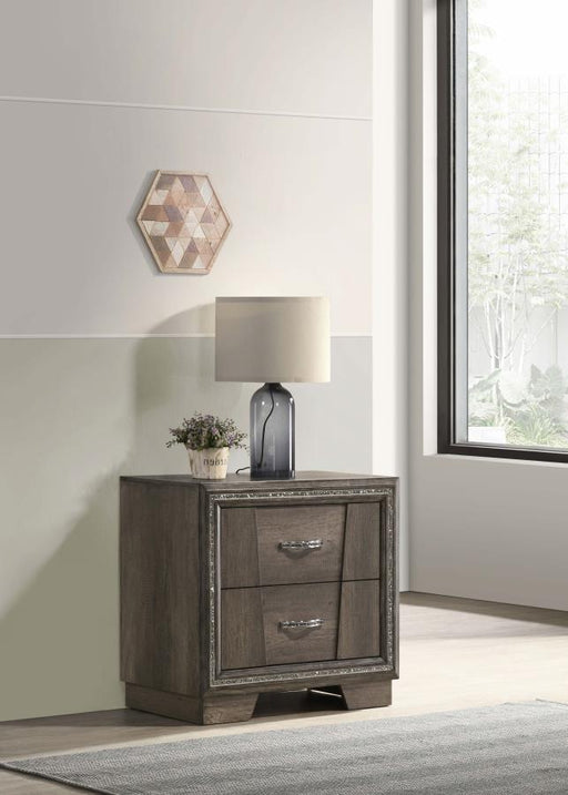 Janine 2-drawer Nightstand Grey