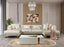 Santana Ivory Velvet Double Chaise Sectional