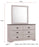 Coralee Chalk Grey Dresser Mirror