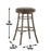 Bali 30″ Backless Bar Stool